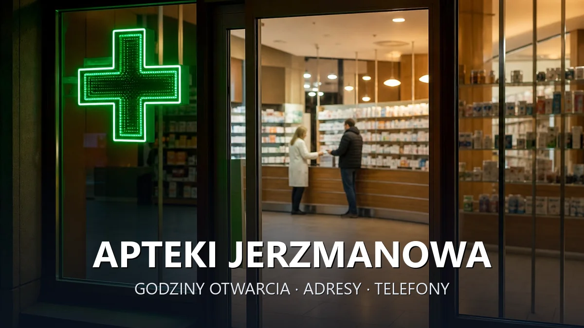 Apteki Jerzmanowa, powiat głogowski - adresy, telefony, godziny otwarcia