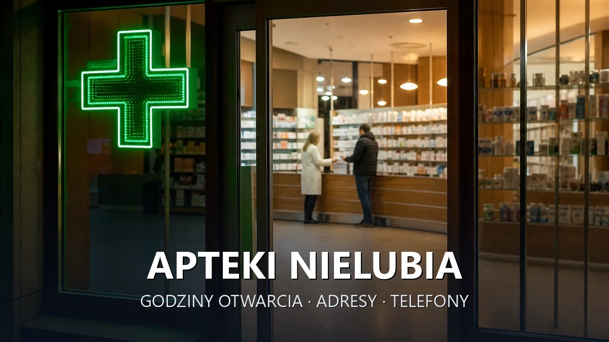 Apteki Nielubia, gmina Żukowice, powiat głogowski - adresy, telefony, godziny otwarcia