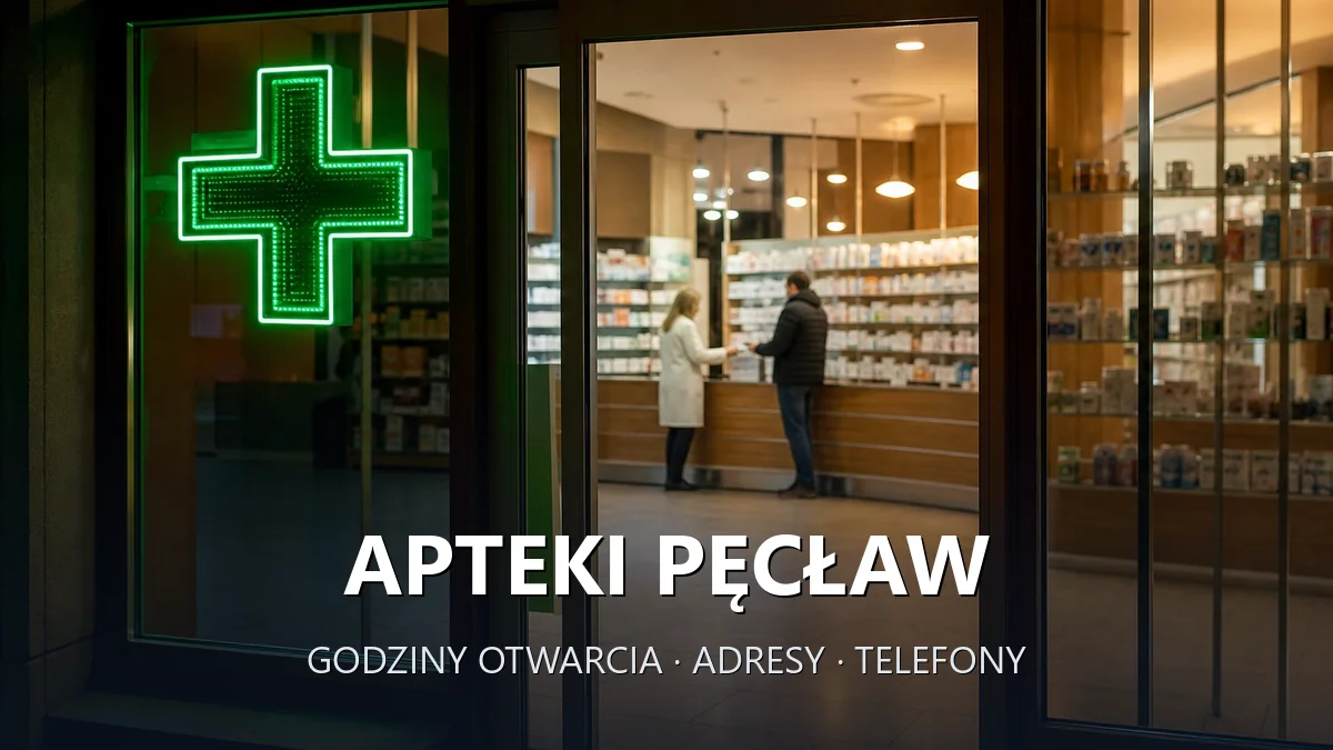 Apteki Pęcław, powiat głogowski - adresy, telefony, godziny otwarcia