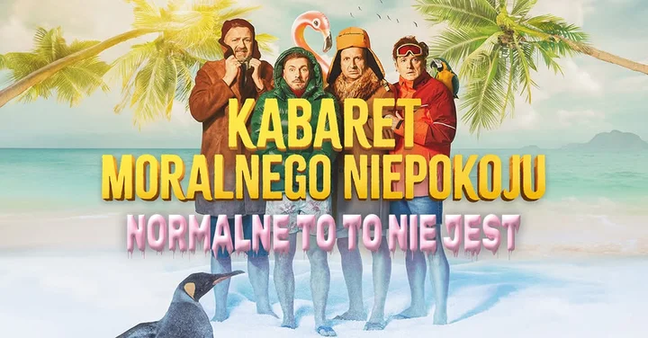 Grafika promocyjna wydarzenia Kabaret Moralnego Niepokoju — „Normalne to to nie jest” w Głogowie