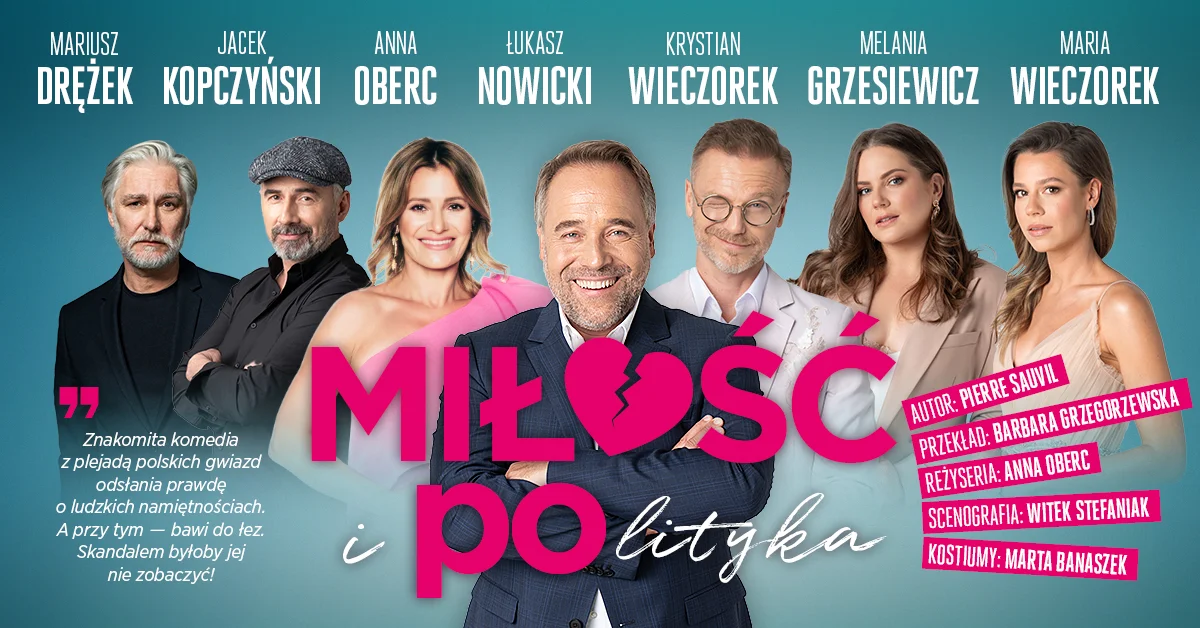 Grafika promocyjna wydarzenia Miłość i polityka w Głogowie
