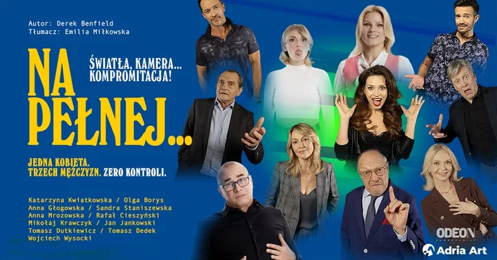 Grafika promocyjna wydarzenia Na pełnej... światła, kamera, kompromitacja! — farsowa komedia w Głogowie