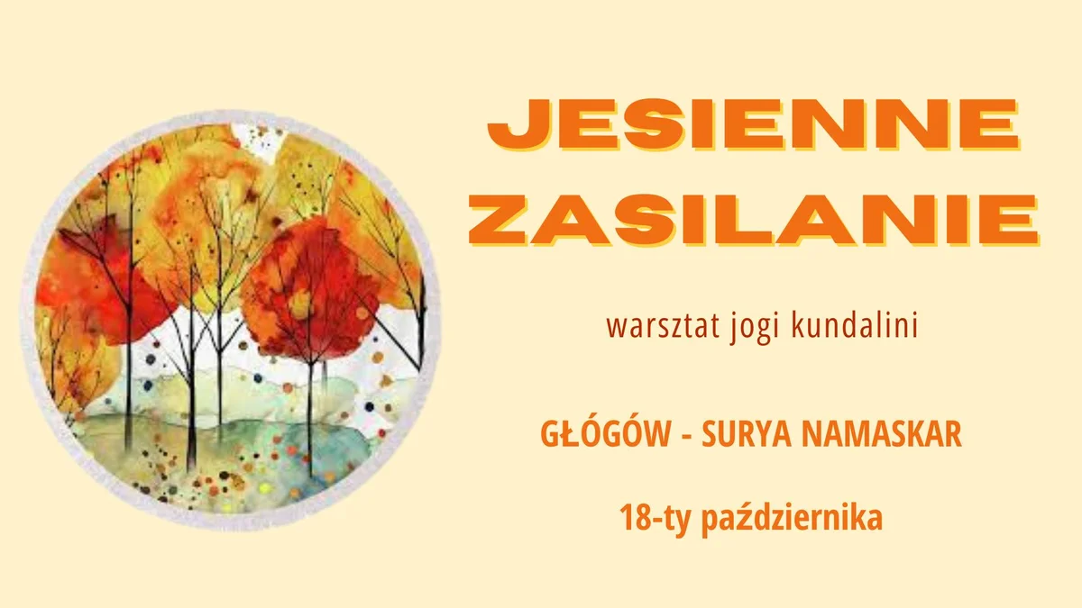 Grafika promocyjna wydarzenia Jesienne zasilanie: joga kundalini