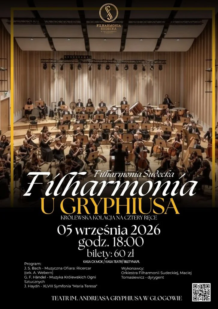 Grafika promocyjna wydarzenia Królewska kolacja na cztery ręce. Koncert symfoniczny