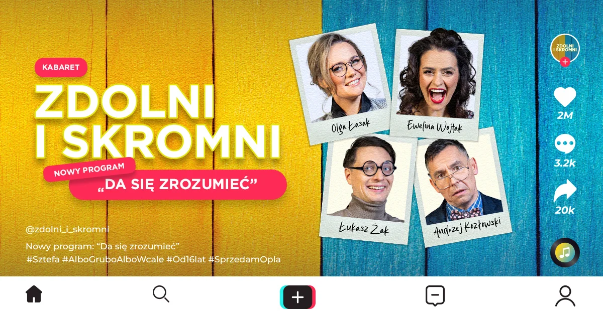 Grafika promocyjna wydarzenia Premiera nowego programu kabaretowego w Głogowie