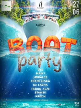 Grafika promocyjna wydarzenia DOT Boat Party 2026 w Głogowie – czwarta edycja imprezy na Odrze