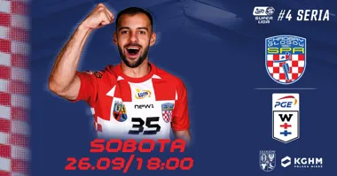 Grafika promocyjna wydarzenia KGHM Chrobry Głogów – PGE Wybrzeże Gdańsk: mecz ligowy