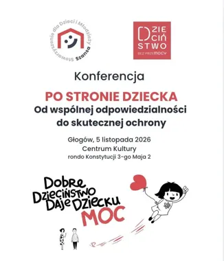 Grafika promocyjna wydarzenia Konferencja „Po stronie dziecka” w Głogowie