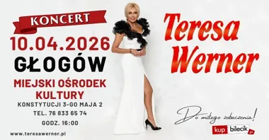 Grafika promocyjna wydarzenia Teresa Werner — koncert w Głogowie